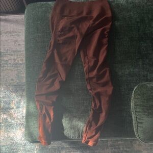 Alphalete Women's coffee Brown Leggings- contour